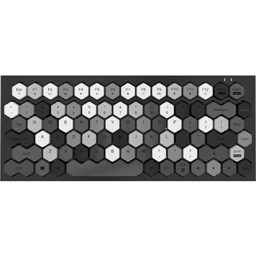 Mini Wireless Bluetooth Keyboard Ultra Slim 2.4GHz Bluetooth5.1 Keyboard 83 Keys Colorful Keypad for Laptop