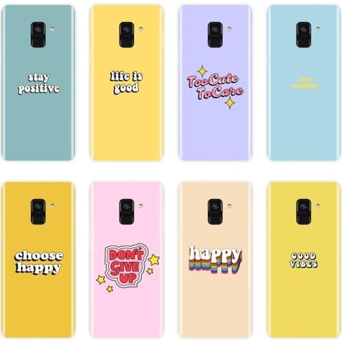 Yellow Quote Soft Back Cover For Samsung Galaxy A3 A5 A7 2016 2017 Phone Case Silicone For Samsung Galaxy A5 A7 2018 A6 A8 Plus