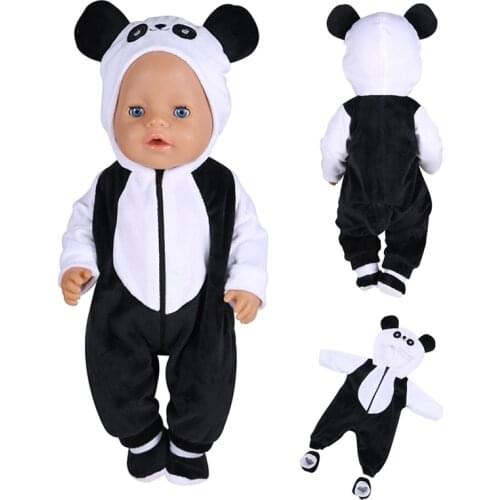 18 Inch Doll Clothes Pajamas with Hat for 40cm- 43cm Reborn Doll Childrens Toys New Born Baby Rompers Birthday Festival Gift