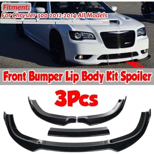 New 3x Car Front Bumper Lip Deflector Lips Splitter Diffuser Lip Spoiler Cover Body Kit Guard For Chrysler 300 SRT8 2012-2014