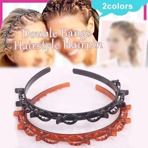 Unisex Alice Hairband Headband Men Women Sports Hair Band Metal Hoop Double Bangs Hairstyle Hairpin