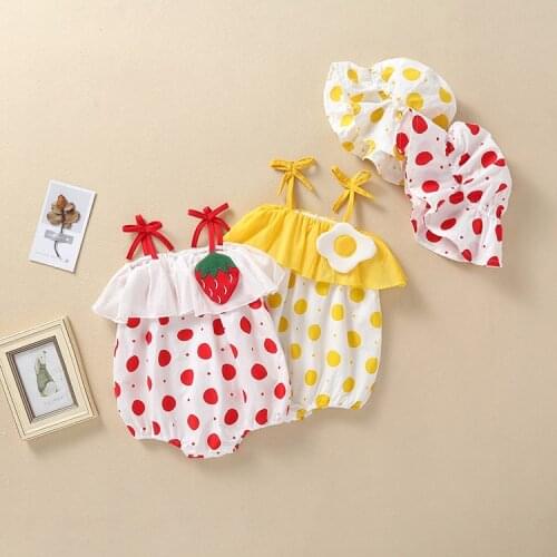 Newborn Baby Girl Clothes Summer 2021 New Baby Clothes Cartoon Bodysuit + Hat Baby Sets New Born Body Newborn Baby Clothing