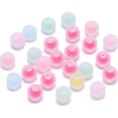 About 2080pcs/500g Transparent Frosted Acrylic Round Beads in Bead 8mm for jewelry making DIY Bracelet Necklace