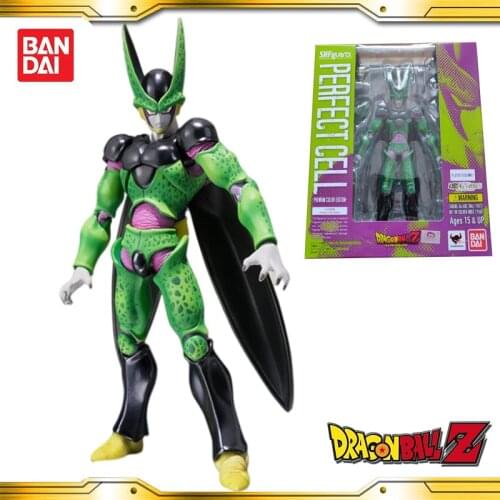 Original BANDAI Dragon Ball Z SHF Perfect Cell Premium Color Edition Anime Action collection figures Model Toy