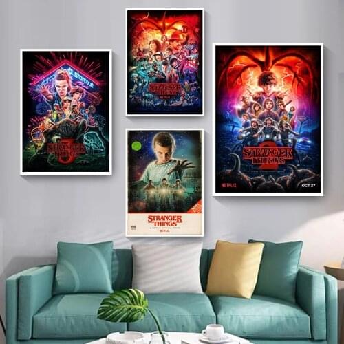 Stranger Things Poster Season 3 Characters Picture Classic Movie Wall Art Canvas Painting for Living Room Home Decor Cuadros