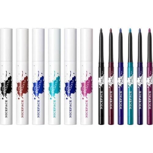 Professional Eyeliner Mascara Set Women Glitter Liquid Eyeliner Long-lasting Waterproof Eye Liner Pencil Eyes Makeup Beauty Tool