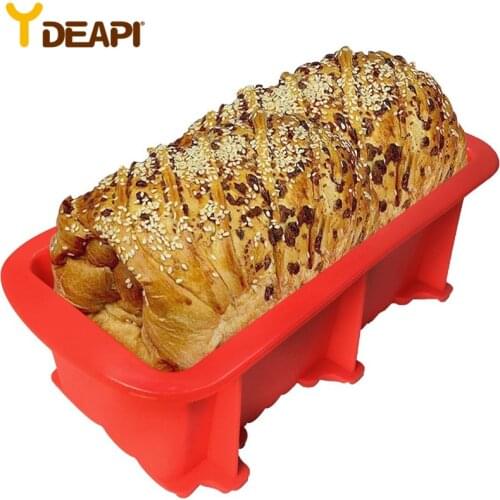 YDEAPIBig Toast Mold Non Stick Silicone Cake Bread Mould Bakeware French Bread Pan Soap Loaf Pan Cake Baking Mold Tools Bakeware