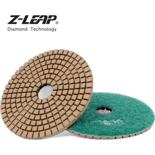 Z-LEAP 1 Piece Diamond Polishing Pad 4 Inch Wet Granite Stone Concrete Sanding Disc Marble Grinding Angle Grinder Pad