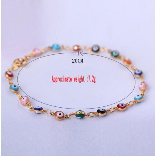 Handmade bracelet Colorful Turkish Eyes Bracelt Simple Charm Bracelet & Bangle for women bracelet wholesale lots