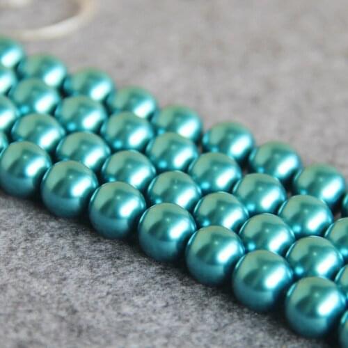 New Arrival Fashion 8-14mm Malachite Green Color Shell Pearl Loose Beads DIY Gift Women Jewelry Making Design 15inch Wholesale