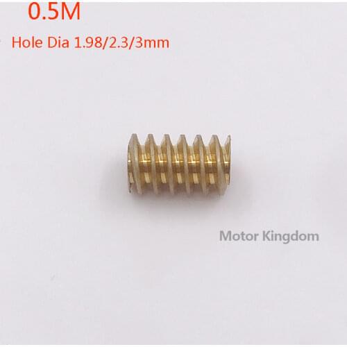 0.5M Modulus Aperture Hole Diameter 1.98mm 2.3mm 2.98mm Metal Copper worm Gear Transimission Gear 10mm/12mm length