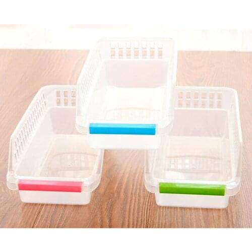 Multi-color Random 1 Pcs Hollow Out Shelf Holder Refrigerator Food Storage Box Rack Drawer Organizer 30*13.5*8.5cm Dropship