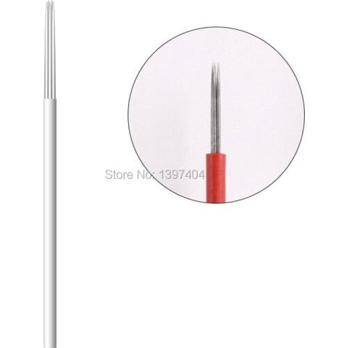 1000pcs/lot Permanent Makeup Eyebrow Tattoo 3 Round Needles Microblading Needle 3D Eyebrow Embroidery 3 point Fog Manual Needle