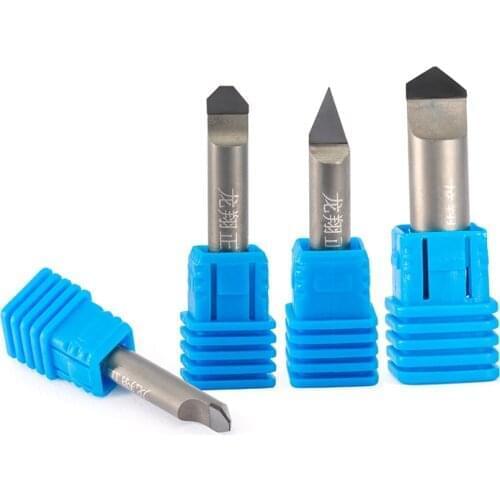 2pc LOXA 6/8mm Diamond PCD End Mill CNC Tools Router Bit Stone Hard Granite Cutting Engraving Bits 30 35 40 45 Degree PCD Cutter