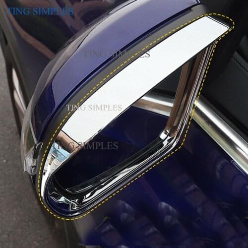 ABS Chrome/Carbon For Mercedes Benz B C E S GLB GLC Class W205 W213 Car Side Door Rearview Turning Mirror Rain Eyebrow 2pcs