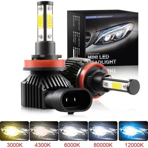 20Pcs/Lot 10Pair 20000LM Car Headlight Bulbs H7 H8 H9 H11 Headlamps 9005 HB3 9006 HB4 Auto Lamps 6000K 8000K Bulb Fog Light