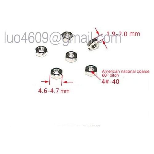 #4-40 american hex nut national coarse 60 degree Thread Computer VGA serial port SATAPI UART electronic nut, Eco nickel plated