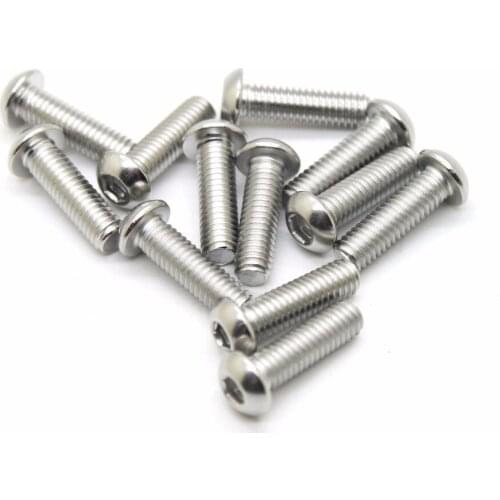 4pcs 304 stainless steel plate hex head cap screws mushroom head hexagonal bolts M6*100mm CPC236