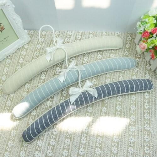 5pcs/lot 41cm linen garment hangers clothing racks adult anti-skid cloth clothing racks