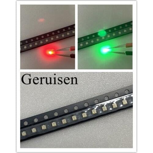 500PCS 0603 1615 0606 Red GREEN bi-color R/G 620-625nm/560-570nm Clear Ultra Bright SMD LED Indication 20ma Bi color R/YG 0603