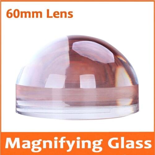 7X 60mm Acrylic Spherical Magnifier Desktop Paper Map Magnifying Glasses Handheld Reading Glass 7 Times Display Appreciate