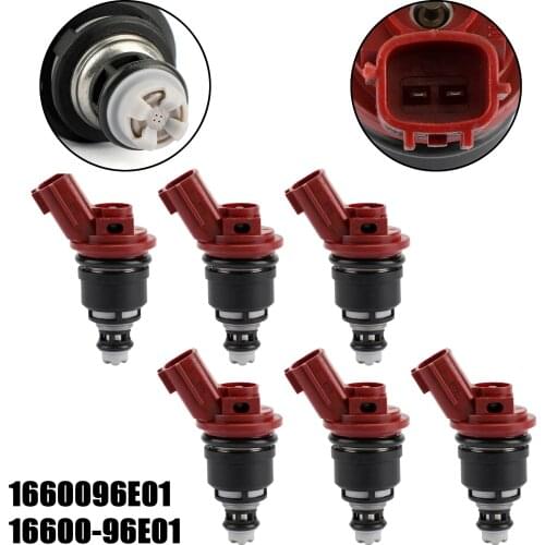 Areyourshop 6 PCS Fuel Injectors For Infiniti I30 1996-1999 For Nissan Maxima 1992-1999 1660096E01 16600-96E01 Car Accessories
