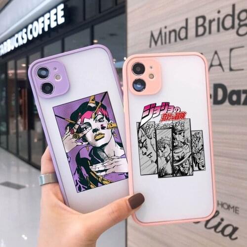 Phone Case for IPhone 12 Mini 11 Pro Max XR XS MAX X 8 7 6 Plus SE2020 JOJO BIZARRE ADVENTURE JoJo Anime Transparent Cover Shell