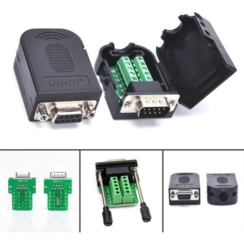 DB9 Connector RS232 Male Female 9 Pin RS485 Breakout Terminals COM Connectors