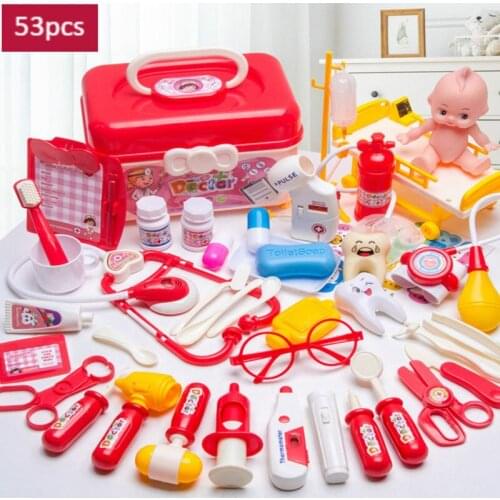 Kids Doctor Set Pretend Play Girls Role-playing Games Hospital Accessorie Medical Kit Nurse Bag Toys For Children Birthday Gift