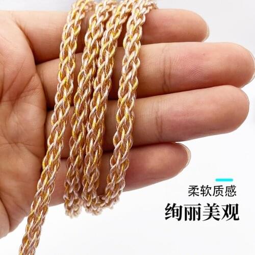 8 share 392 core gold and silver mix diy earphone cable