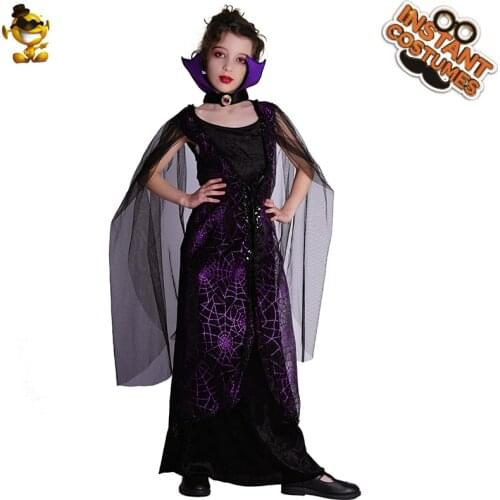 New Design Vampire Girls Costume Halloween Elegant Vampire Costumes Carnival Cosplay Fancy Dress Holiday Party Clothes