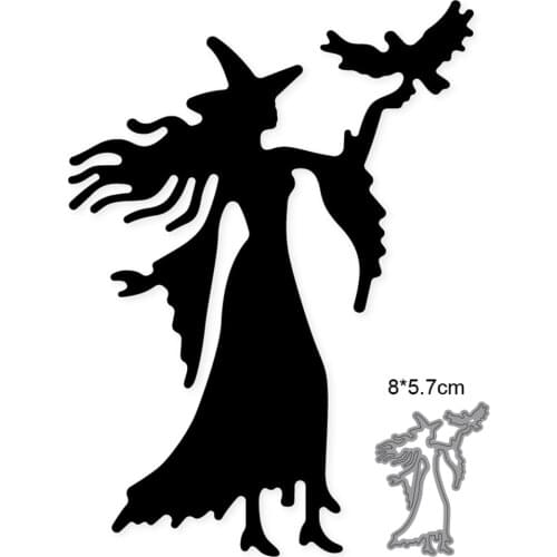 AILIDA Craft metal cutting dies cut die mold Halloween Witch decoration Scrapbook paper craft knife mould blade punch stencils