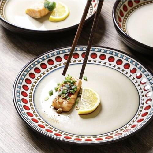 Cartoon Dinner Plate Set Ceramic Kitchen Plate Breakfast Tableware Set Food Dishes Rice Salad Noodles Bowl Soup Kitchen Tool