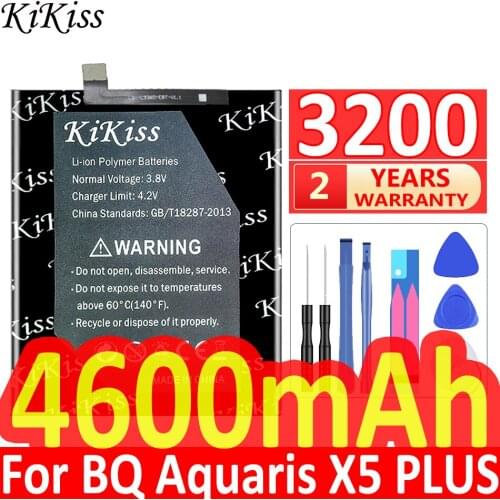 Original KiKiss smartphone battery for BQ Aquaris X5 Plus X5Plus (1ICP5/61/73) Batteries Bateria 4600 mAh
