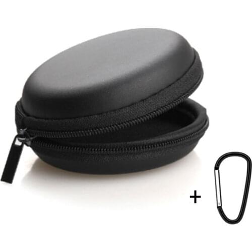 Mosible Portable Earphone Bag with Hook Mini Headset Case Bags Carrying Pouch Storage Box for Key Coin Small things Use