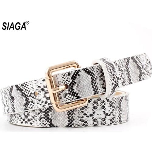 Woman Ma'am Serpentine All-match Quality Leather Belts Buckles Metal Ladies Retro Thin Belt for Women Jeans 2.3cm LDWJ002