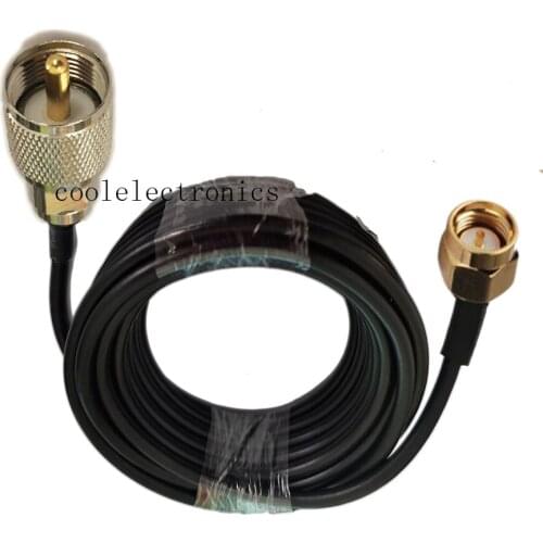 RG58 SMA Male to Long UHF PL259 Plug Male for Car Mobile Radio Antenna Coax Cable 1/2/3/5/10/15/20/30m