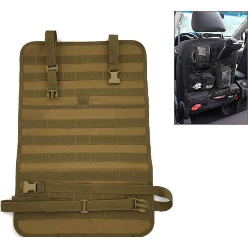 Car Seat Bag Organizer Pocket Storage Tactical Molle Car Seat Back Bag Car Seat Accessories Cover Protector