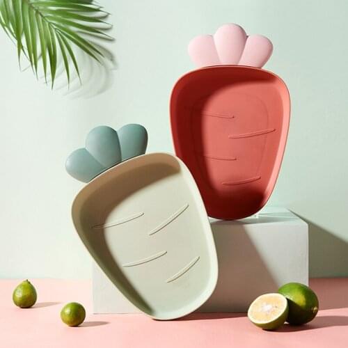 3PCS Creative Cartoon Fruit Shape Dry Fruit Plate Family Living room Melon Seed Plate Snack Candy Fruit Plastic Plate