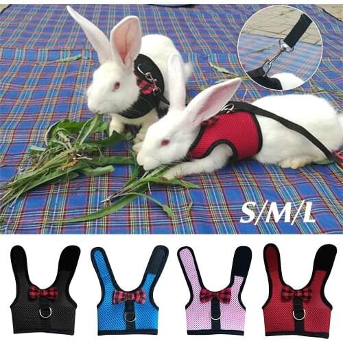 Outdoor Pet Vest Belt Bunny Sling and Belt Adjustable Breathable Rabbit Chest Strap Drawstring S/M/L New