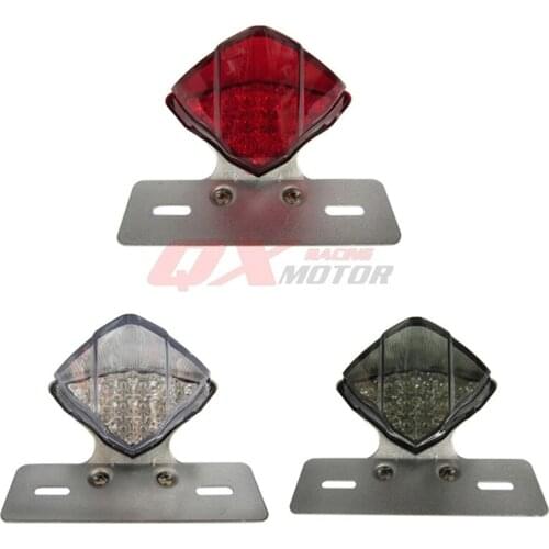 Universal LED Motorcycle Retro Stop Light Rear Light License Plate Lighting ABS Plastic Signal Lamp Locomotive Modification