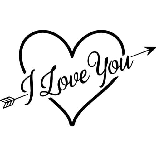 RuleMylife I LOVE YOU Funny Creativity Motorcycle Car Stickers Decal Anime Cute Car Accessories Decoration Pegatinas Para Coche