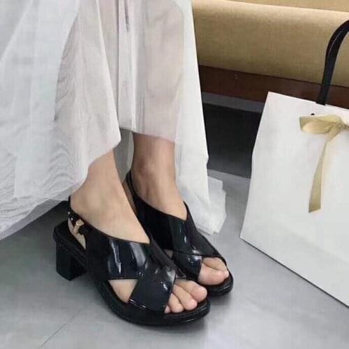 Melissa Clear Heels Slippers Women Summer Sandals Fashion Transparent Coarse-Heeled Jelly Shoes High Heels Candy Shoe SM055