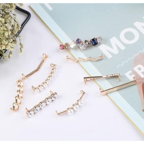 1 Pcs Women Shoes Decorative Accessory Beautiful Lovely Shiny Clip Pearls Shoelaces Decoration White Pearl Shoe Accessories