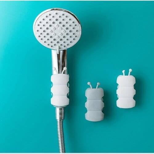 2Pcs/Set Shower Storage Rack Shower Accessories Water Heater Nozzle Bathroom Punch-Free Shower Suction Cup Fixed Base Frame