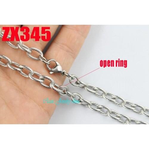 6.3mm decorative design cross chain stainless steel necklace fashion chains 20pcs ZX345