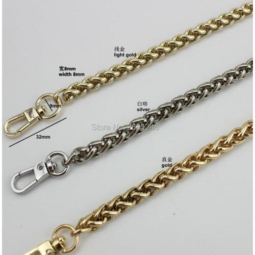5pcs width 8mm High-quality 4-color lantern chain bag with children bag chain hardware accessories metal package chain rough