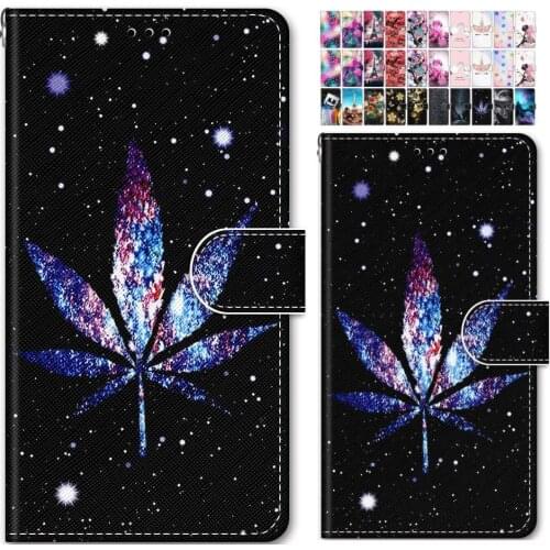 Cute Painted Flip Phone Bags For Case Motorola Moto E4 Plus E5 G6 Play G7 Play G7 Power Rose Flip Capa Tower Book Cover O08F