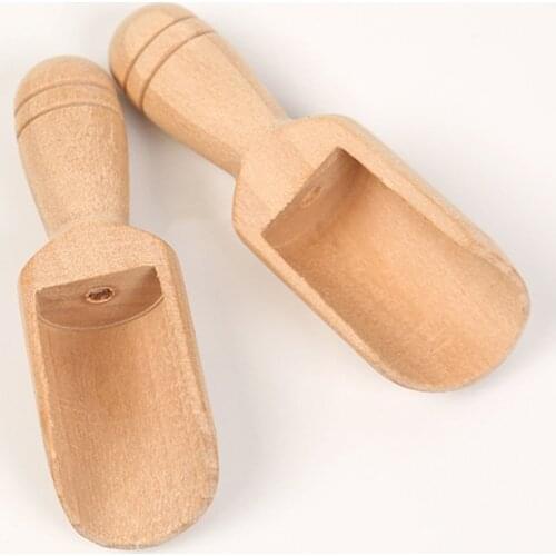 Wooden Kitchen Herb Powder Rice Spice Salt Sugar Flour Spoon Scoop Cooking Baking Tools Kitchen Wood Mini Sugar Condiment Spoons