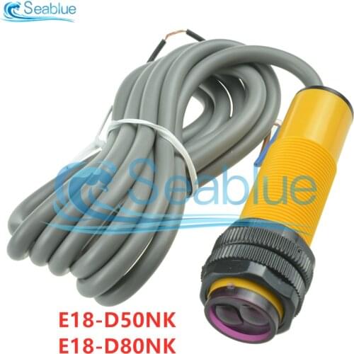 45CM 120CM E18-D80NK E18-D50NK Photoelectric Sensor Switch Module Infrared Obstacle Avoidance Proximity Switch Range Adjustable